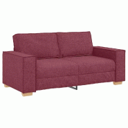 VidaXL Canapé 2 places Rouge vin 180x78x84 cm Tissu Modèle AbriAuthentique 35 - 8721158688927