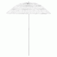 VidaXL Parasol de plage Hawaii blanc 180 cm Modèle Terrasse Boreal Prime - blanc 314700