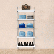 Élément de départ Global chrome 5 tablettes blanc L90xH240cm