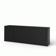 AQA Design Buffet BUDAPEST 4 portes en mélamine noire L.238 P.50 H.83 MP03160 - noir Bois manufacturé MP03160
