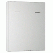 ARMOIRE LIT ESCAMOTABLE SMART-V2 BLANC MAT COUCHAGE 160*200 CM.