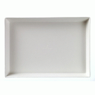 Assiette Quartz bagasse blanche 18,5x13x1,6cm - par 200