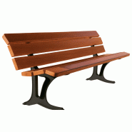 Banc urbain en bois exotique 6 lames - BC6EX-JD01 Banc urbain en bois exotique 6 lames - BC6EX-JD01