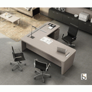 Bureau d'angle X10- Officity - Droite, Oui, Orme gris, 190 x 220 cm