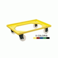 Chariot pour bac euronorm roues fixes et pivotantes_0