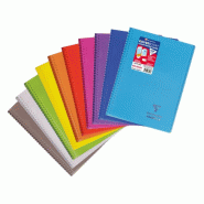 Clairefontaine Lot de 20 Cahier Kover Book A4, 160p./80 feuilles 90 g/m² reliure intégrale, couv. Enveloppante transparentes assorties (10), Séyès