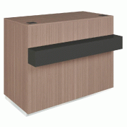 Comptoir Cage noyer repose sac noir 1 tiroir 2 tablettes 120x60/76x93cm