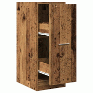 Helloshop26 - Armoire d'apothicaire vintage 30 x 41 x 77,5 cm avec grand espace de rangement décoratif en bois d'ingénierie vieux 02_0050608 - méta