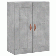 Helloshop26 - Armoire murale grise béton 69,5 x 34 x 90 cm espace de rangement élégant style moderne en bois gris béton 02_0048900 - gris Bois mas