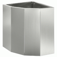 Helloshop26 - Jardinière d'angle moderne utilisation extérieure 30 x 30 x 35 cm épurée en acier galvanisé argent 02_0052899 - acier 3000237640663