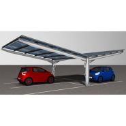 Ombrière photovolttaïque en acier - Double toiture