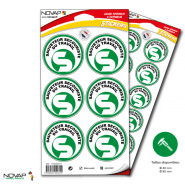 Planches de 10 panneaux adhésifs 40x40 mm incendie évacuation - PADCPN-NV01/SST_0