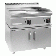 Plaque de cuisson électrique - 7,1 kW - Lisse et rainurée - avec sous-structure à 2 portes  - Mario 700 |GGM -EBGK800-E-UBK800-E