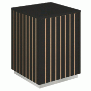 Podium 1 porte push-pull Vertigo T03 MDF naturel et noir 45x45x60cm