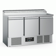 Saladette 3 portes pour 8 bacs gn1/6 couvercle inox - P7950.5060