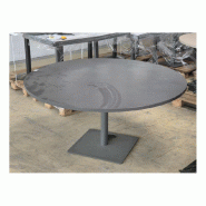 Table ronde 1600x1600H760 Stratifié Gris TBLRO160x160StraGris