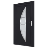 Vidaxl porte d'entrée anthracite 108x208 cm pvc 3187884