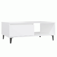 VidaXL Table basse blanc 90x60x35 cm bois d'ingénierie Modèle Atlas Master Advance - 806004