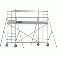 Échafaudage roulant aluminium DOCKER 150 version lisses - Hauteur de travail : 3,90 m - DUARIB - 7230020 Échafaudage roulant aluminium DOCKER 150 version lisses - Hauteur de travail : 3,90 m - DUARIB - 7230020