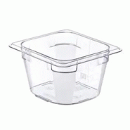 Bac alimentaire Araven Gastronorm GN 1/6 - 1,1 litre - cm 17,6 x 16,2 x 6,5 h - transparent Polycarbonate 8411777940161 Bac alimentaire Araven Gastronorm GN 1/6 - 1,1 litre - cm 17,6 x 16,2 x 6,5 h - transparent Polycarbonate 8411777940161
