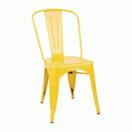 Chaises bistro en acier Bolero jaunes (lot de 4) - DK292