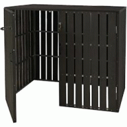 Décoshop26 - Abri de poubelles extérieur conteneurs à ordures jusqu'à 4 bacs 115x140x100 cm en métal aspect bois extensible 04_0005607 - 3000619832693 Décoshop26 - Abri de poubelles extérieur conteneurs à ordures jusqu'à 4 bacs 115x140x100 cm en métal aspect bois extensible 04_0005607 - 3000619832693