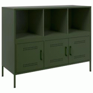 Helloshop26 - Buffet bahut commode armoire meuble de rangement organisateur cuisine salle de séjour salon olive 100,5 x 39 x 79 cm 02_0036569 - 30002 Helloshop26 - Buffet bahut commode armoire meuble de rangement organisateur cuisine salle de séjour salon olive 100,5 x 39 x 79 cm 02_0036569 - 30002