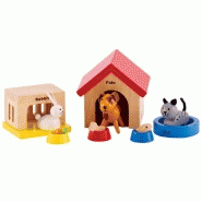 Jeu d\'imitation enfant jeux jouets famille d\'animaux domestiques en jouet 0102106