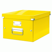 LEITZ Lot de 6 Boîte de rangement Click & Store Wow, format A4, coloris jaune - jaune 60440016