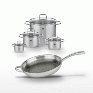 Lot 4 Faitouts Elo Relief Evolution 12/16/20/26 cm et Poêle 32 cm - gris inox 3176239958133