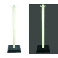 Poteaux photoluminescents sur socles, pliables, avec crochets pour chaines - PTAPVCBC-NV01/L_0
