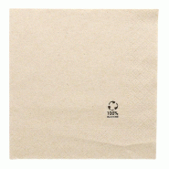 Serviette en ouate recyclée naturel 2 plis 33x33cm - par 2400
