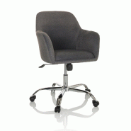 Siège de bureau  / Siège pivotant / Chaise à coque SOLAO 300 Tissu gris foncé hjh OFFICE - gris polyester 719229