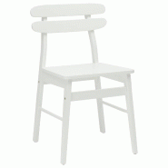 VidaXL Chaise de salle à manger 2 pcs Blanc Bois de Caoutchouc Massif Modèle Atlas Design Plus - 8721364310063