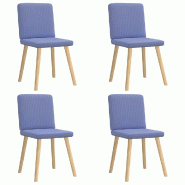 VidaXL Chaises à manger lot de 4 bleu jean tissu Modèle Brise - 3315307
