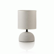 AQA Design Lampe de table AURILIA blanche en céramique, tissu L.14 P.14 H.24 - blanc céramique MP04204 AQA Design Lampe de table AURILIA blanche en céramique, tissu L.14 P.14 H.24 - blanc céramique MP04204
