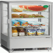 Bartscher Mini-vitrine réfrigérée 78L, argentée - argenté multi-matériau 700778G