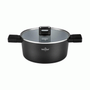Faitout 20x9cm avec couvercle tous feux dont induction Speiez Castle Collection Noir SH-SCC20B usage non-intensif Swiss Haus - 5407011643205 Faitout 20x9cm avec couvercle tous feux dont induction Speiez Castle Collection Noir SH-SCC20B usage non-intensif Swiss Haus - 5407011643205