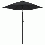 Helloshop26 - Parasol noir 200 x 211 cm aluminium 02_0008702 - noir aluminium 3000463882721