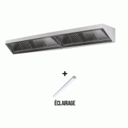 Hotte murale sans moteur 2800x900x450 mm avec éclairage, filtre et robinet de vidange PREMIUM / GOLDINOX - 3701770824366