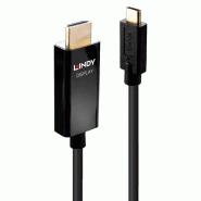 LINDY 3m usb type c to hdmi 4k60 adapter cable with