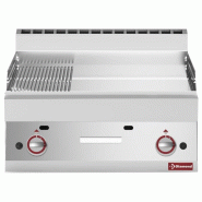 Plaque de cuisson gaz 2/3 lisse1/3 rainurée - Diamond - 0615402149471