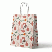 Sac kraft Terracotta poignées torsadées 24x12x32cm - par 50