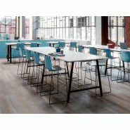 Grande table haute en bois blanc pas cher Grande table haute en bois blanc pas cher