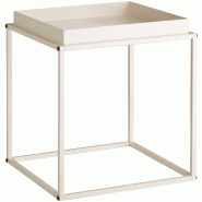 Tectake Table d'appoint CAMBRIDGE 40x40x44cm - Crème - beige acier 404184
