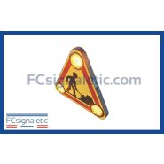 Triangle Triflash Travaux AK5 autonome magnétique 500 mm 1 face classe 2 LEDWORK LWK0540