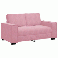 VidaXL Canapé à 2 places Rose 160x78x84 cm Velours Modèle AbriMinimal 56 - 4105013