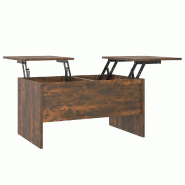VidaXL Table basse chêne fumé 80x50x42,5 cm bois d'ingénierie Modèle Outdoor Sigma Prime Plus - 819293XL