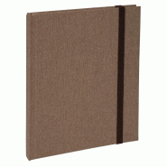 Cahier Nature 17x22 192p./96 feuilles 90 g/m² brochées, élastique de fermeture, coloris brun, ligné - 3370440272235