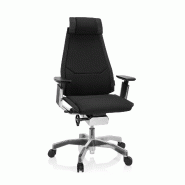 Chaise de bureau / Chaise pivotante GENIDIA PRO tissu noir hjh OFFICE - noir polyester 652848